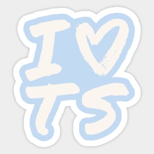 I heart TS Sticker